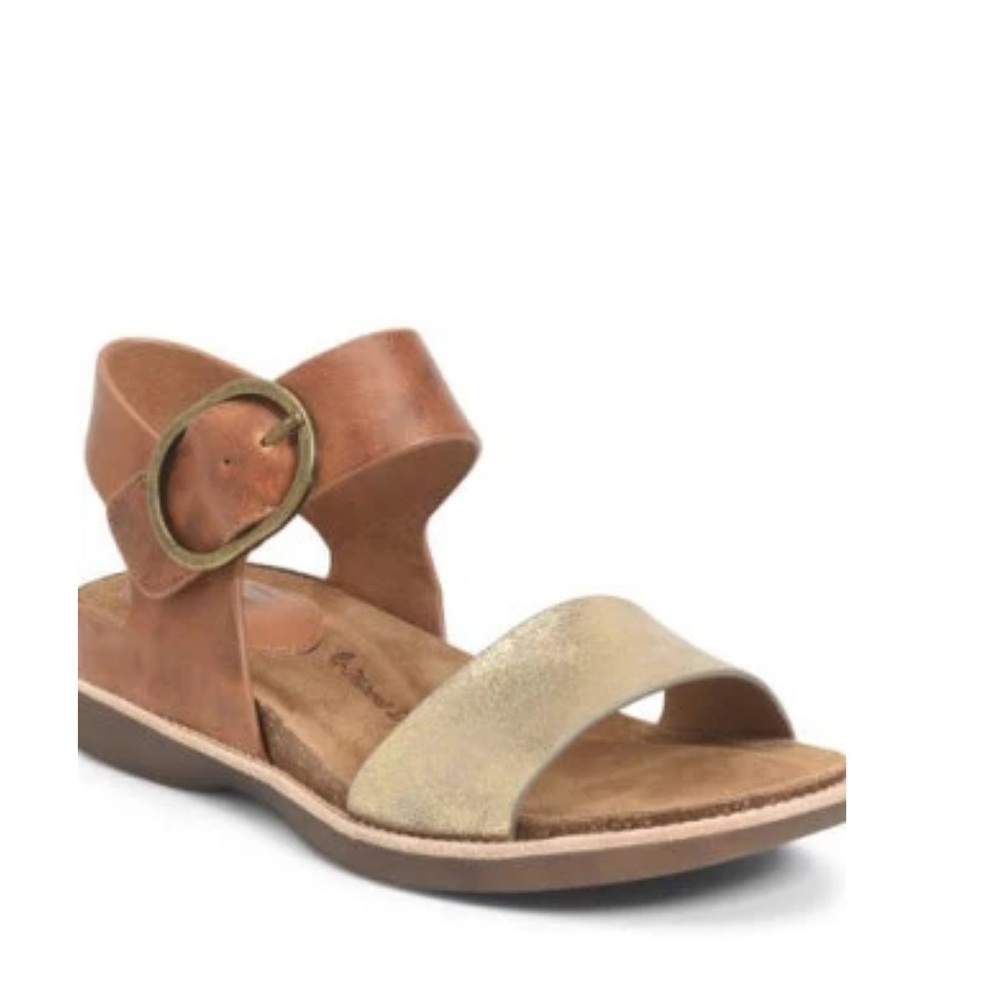 Euro sofft Bali sandal in luggage/chrome, women’s size 10